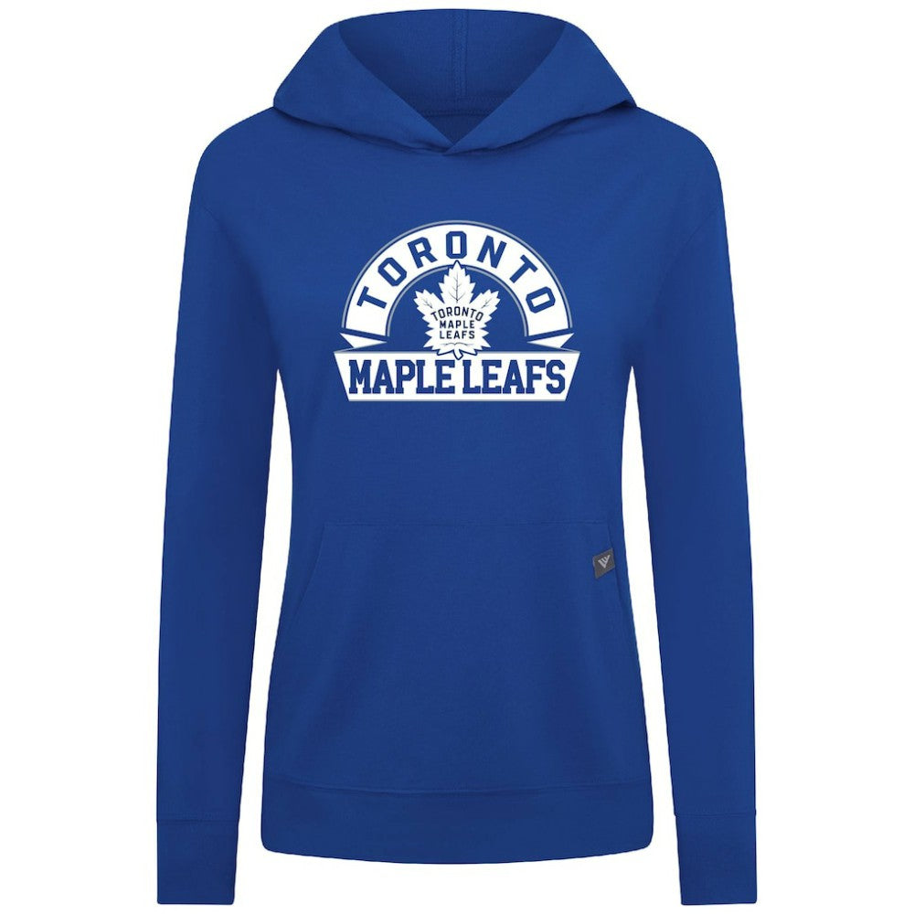 Toronto Maple Leafs Levelwear Women's Relay Banner Arch Pullover Hoodie - Royal Hoodies