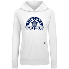 Toronto Maple Leafs Levelwear Women's Relay Banner Arch Pullover Hoodie - White Hoodies