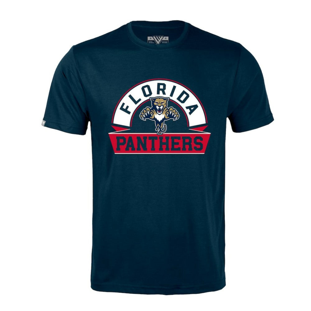 Florida Panthers Levelwear Richmond Banner Arch T-Shirt - Navy T-shirts