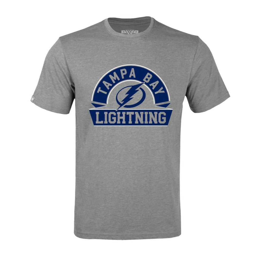Tampa Bay Lightning Levelwear Richmond Banner Arch T-Shirt - Gray T-shirts