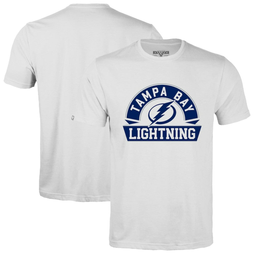 Tampa Bay Lightning Levelwear Richmond Banner Arch T-Shirt - White T-shirts