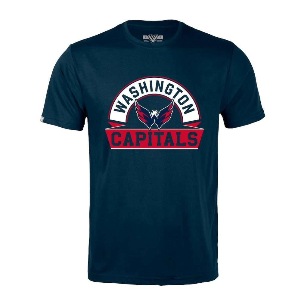 Washington Capitals Levelwear Richmond Banner Arch T-Shirt - Navy T-shirts
