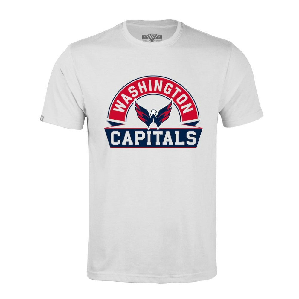 Washington Capitals Levelwear Richmond Banner Arch T-Shirt - White T-shirts