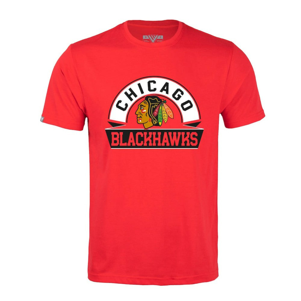 Chicago Blackhawks Levelwear Richmond Banner Arch T-Shirt - Red T-shirts