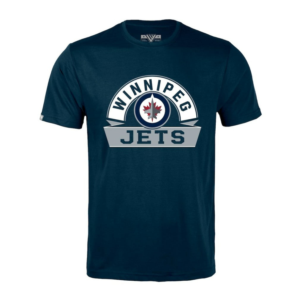 Winnipeg Jets Levelwear Richmond Banner Arch T-Shirt - Navy T-shirts