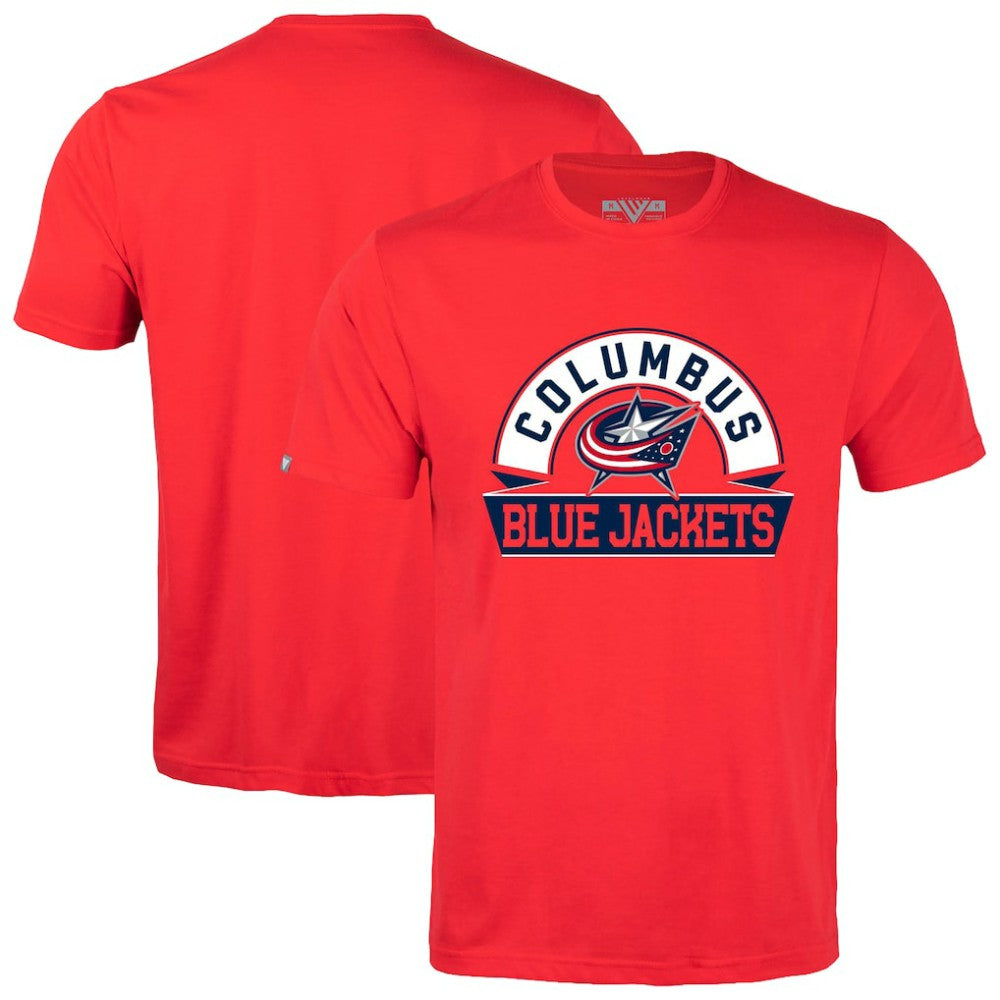 Columbus Blue Jackets Levelwear Richmond Banner Arch T-Shirt - Red T-shirts