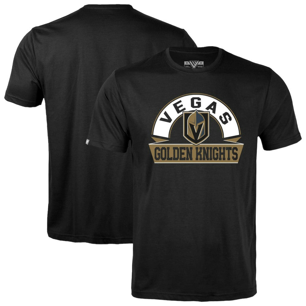 Vegas Golden Knights Levelwear Richmond Banner Arch T-Shirt - Black T-shirts