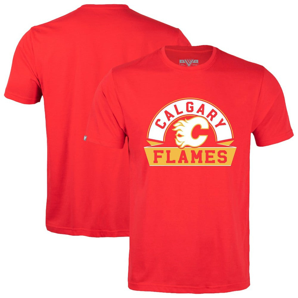 Calgary Flames Levelwear Richmond Banner Arch T-Shirt - Red T-shirts