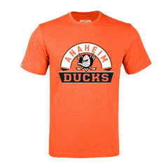 Anaheim Ducks Levelwear Richmond Banner Arch T-Shirt - Heather Orange T-shirts