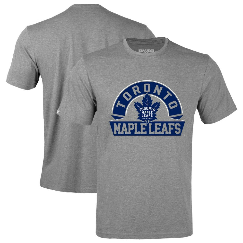 Toronto Maple Leafs Levelwear Richmond Banner Arch T-Shirt - Gray T-shirts