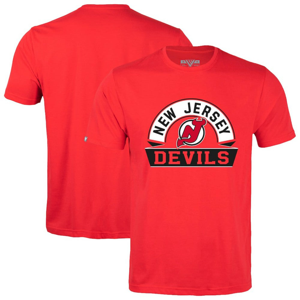 New Jersey Devils Levelwear Richmond Banner Arch T-Shirt - Red T-shirts