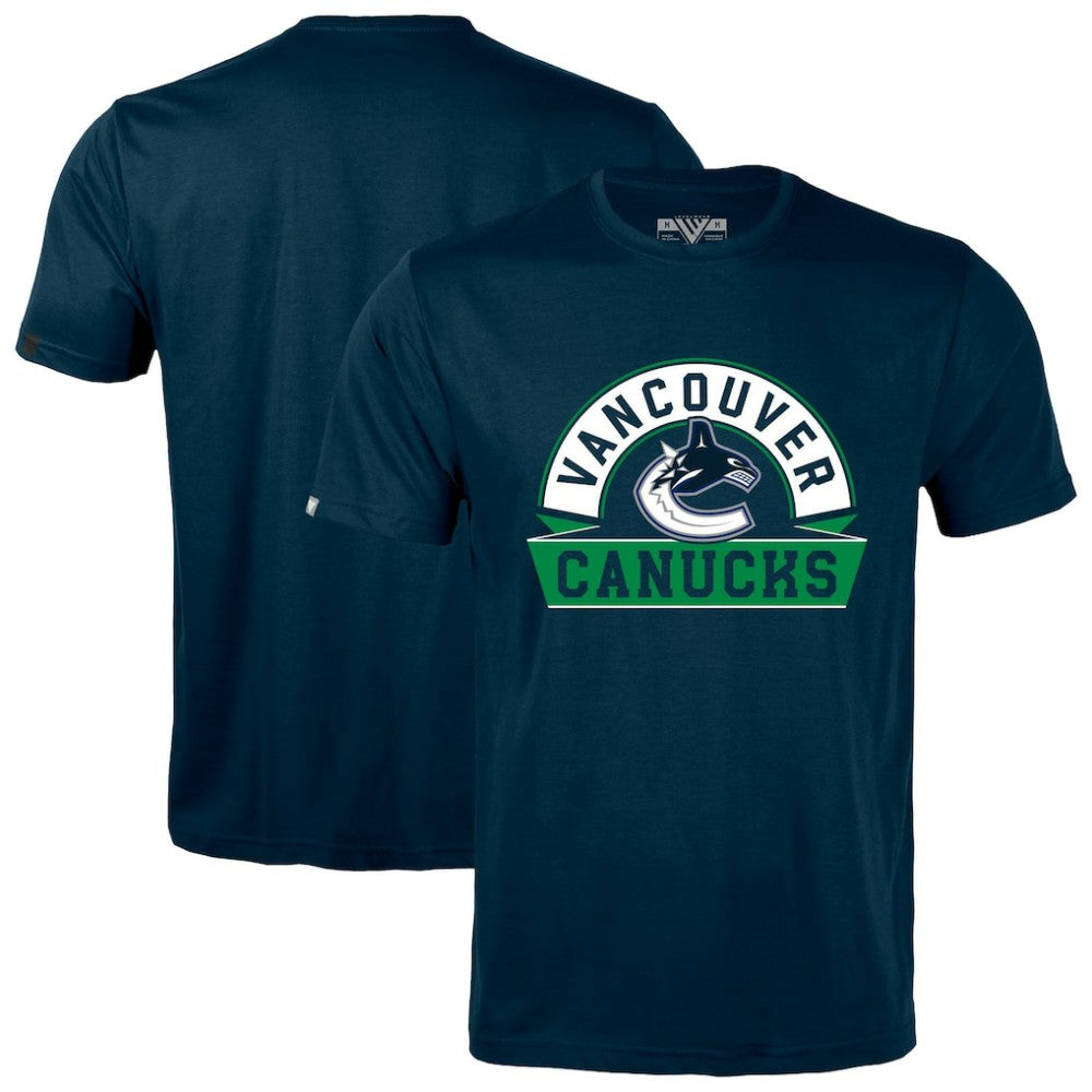 Vancouver Canucks Levelwear Richmond Banner Arch T-Shirt - Navy T-shirts