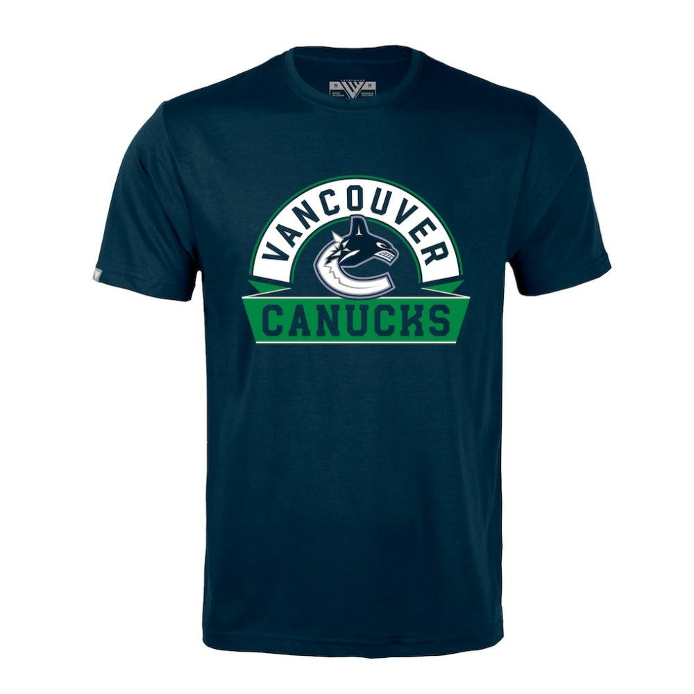Vancouver Canucks Levelwear Richmond Banner Arch T-Shirt - Navy T-shirts