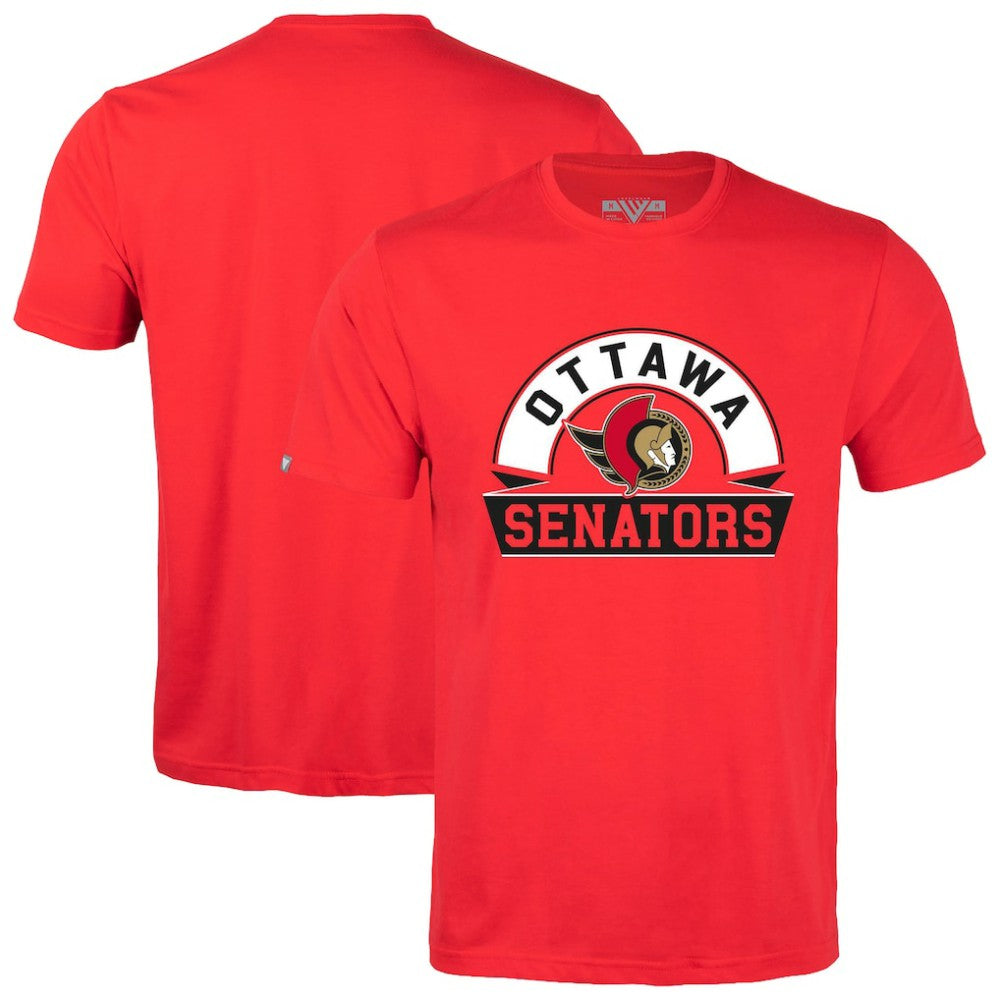 Ottawa Senators Levelwear Richmond Banner Arch T-Shirt - Red T-shirts