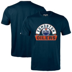 Edmonton Oilers Levelwear Richmond Banner Arch T-Shirt - Navy T-shirts