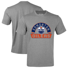 Edmonton Oilers Levelwear Richmond Banner Arch T-Shirt - Gray T-shirts