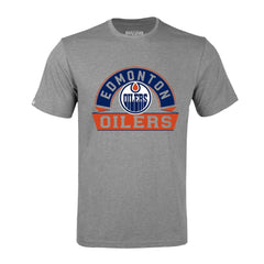 Edmonton Oilers Levelwear Richmond Banner Arch T-Shirt - Gray T-shirts