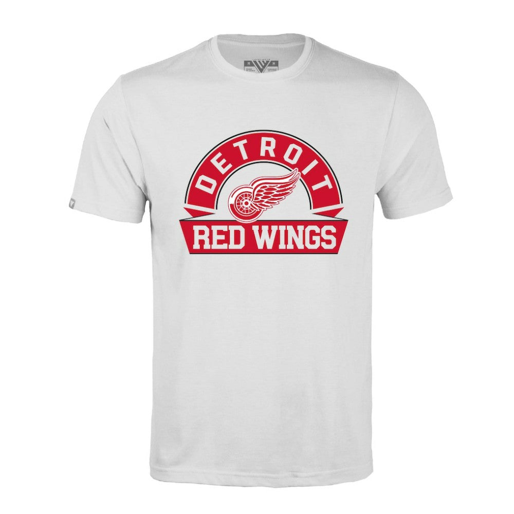 Detroit Red Wings Levelwear Richmond Banner Arch T-Shirt - White T-shirts