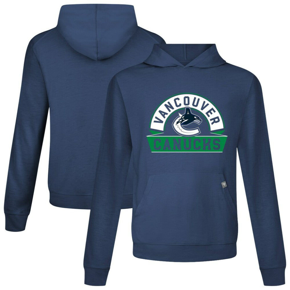 Vancouver Canucks Levelwear Relay Banner Arch Pullover Hoodie - Navy Hoodies