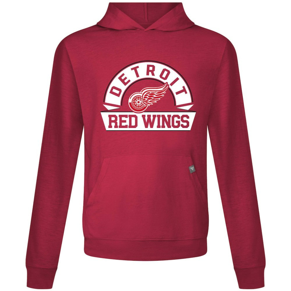 Detroit Red Wings Levelwear Relay Banner Arch Pullover Hoodie - Red Hoodies