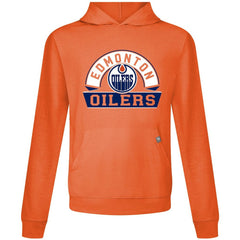 Edmonton Oilers Levelwear Relay Banner Arch Pullover Hoodie - Orange Hoodies