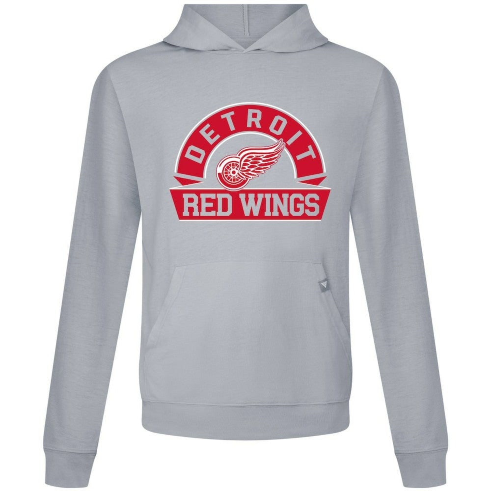 Detroit Red Wings Levelwear Relay Banner Arch Pullover Hoodie - Gray Hoodies