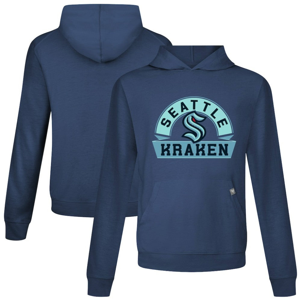 Seattle Kraken Levelwear Relay Banner Arch Pullover Hoodie - Navy Hoodies