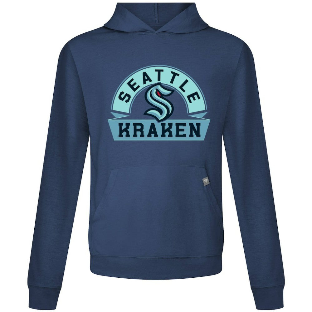 Seattle Kraken Levelwear Relay Banner Arch Pullover Hoodie - Navy Hoodies