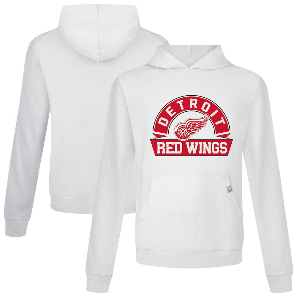 Detroit Red Wings Levelwear Relay Banner Arch Pullover Hoodie - White Hoodies