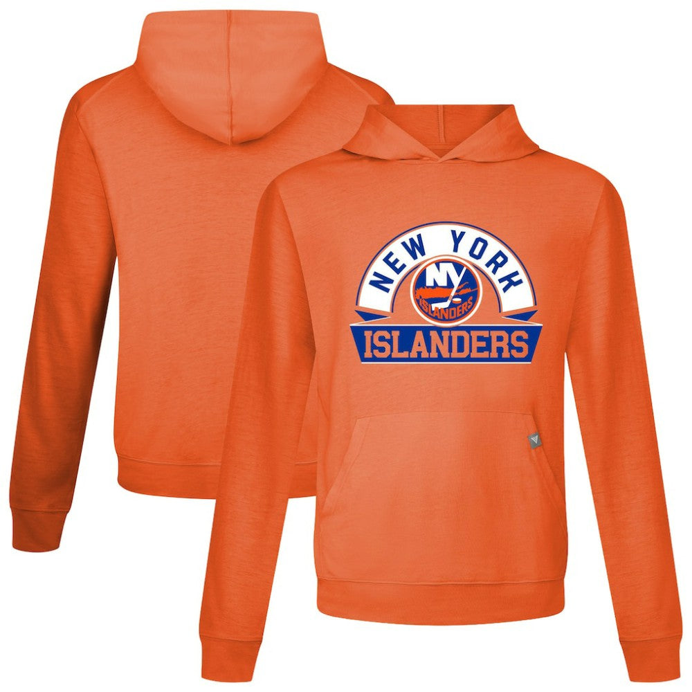 New York Islanders Levelwear Relay Banner Arch Pullover Hoodie - Orange Hoodies