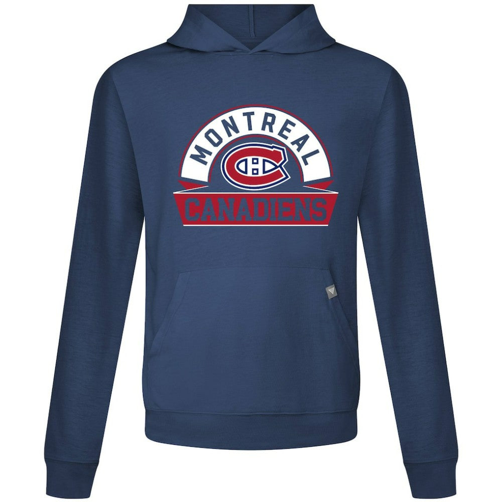 Montreal Canadiens Levelwear Relay Banner Arch Pullover Hoodie - Navy Hoodies