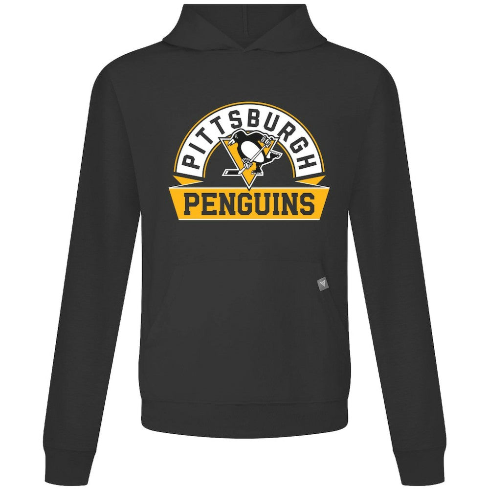Pittsburgh Penguins Levelwear Relay Banner Arch Pullover Hoodie - Black Hoodies