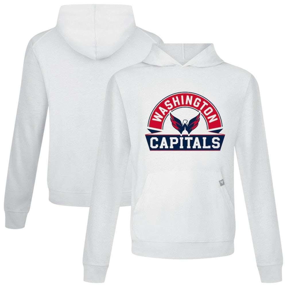 Washington Capitals Levelwear Relay Banner Arch Pullover Hoodie - White Hoodies