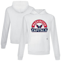 Washington Capitals Levelwear Relay Banner Arch Pullover Hoodie - White Hoodies