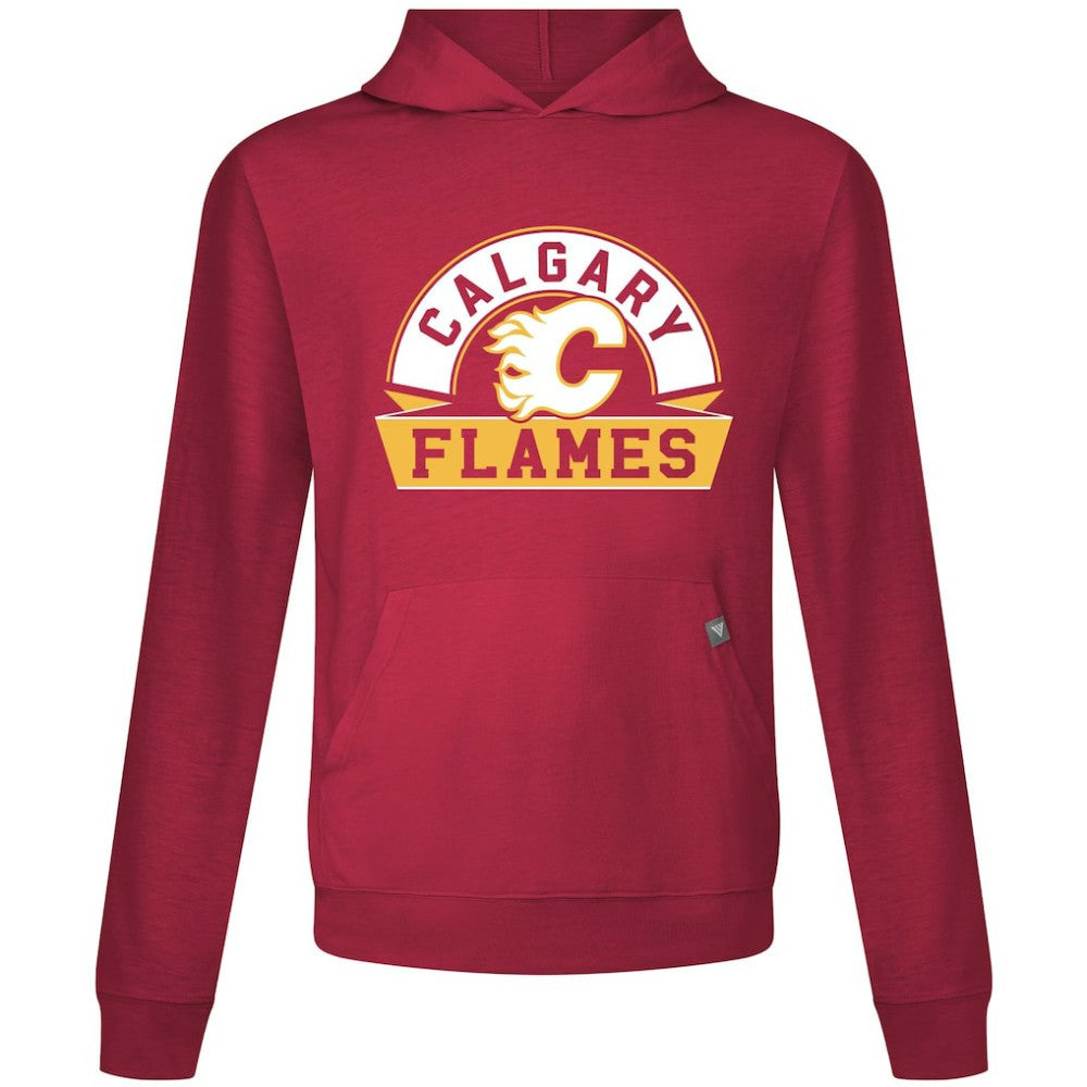 Calgary Flames Levelwear Relay Banner Arch Pullover Hoodie - Red Hoodies