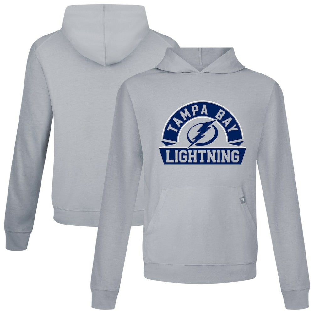 Tampa Bay Lightning Levelwear Relay Banner Arch Pullover Hoodie - Gray Hoodies