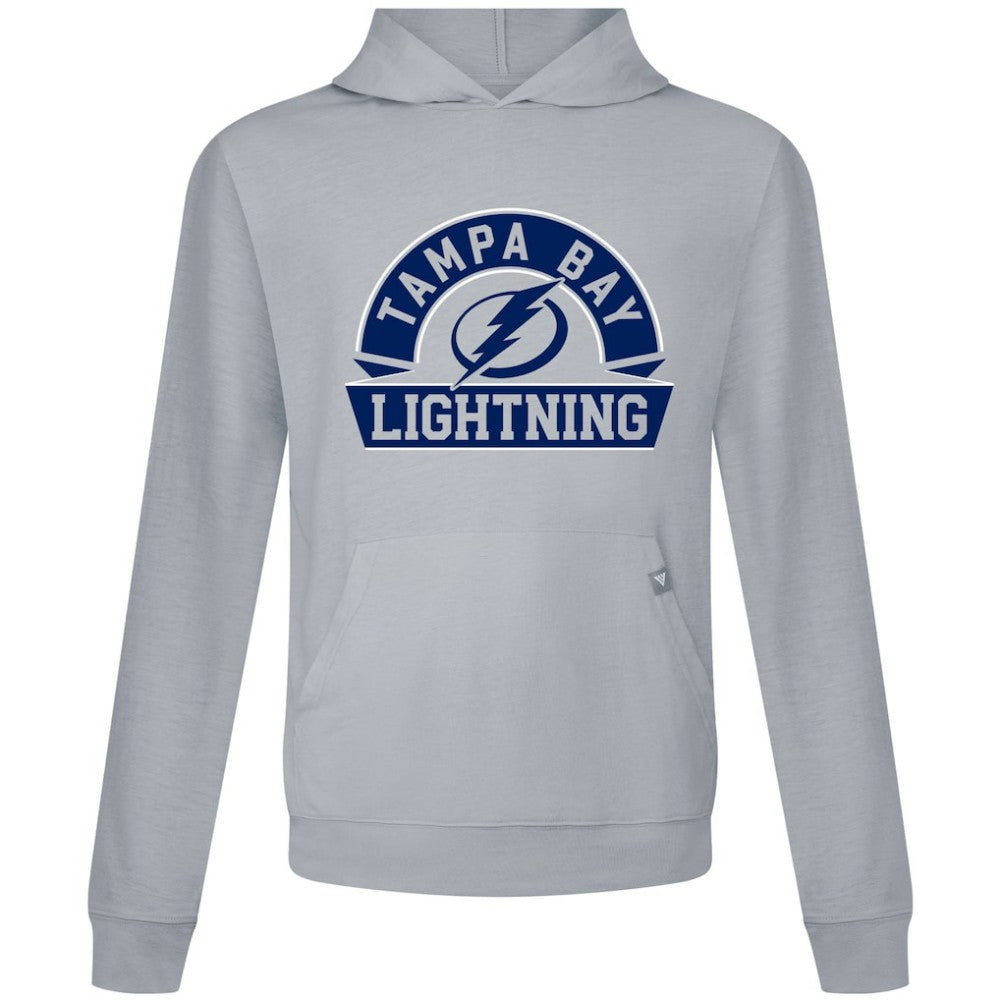 Tampa Bay Lightning Levelwear Relay Banner Arch Pullover Hoodie - Gray Hoodies