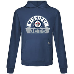 Winnipeg Jets Levelwear Relay Banner Arch Pullover Hoodie - Navy Hoodies