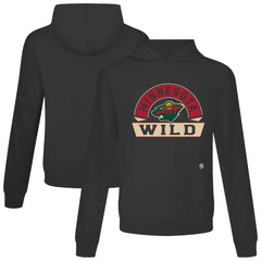 Minnesota Wild Levelwear Relay Banner Arch Pullover Hoodie - Black Hoodies