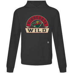 Minnesota Wild Levelwear Relay Banner Arch Pullover Hoodie - Black Hoodies