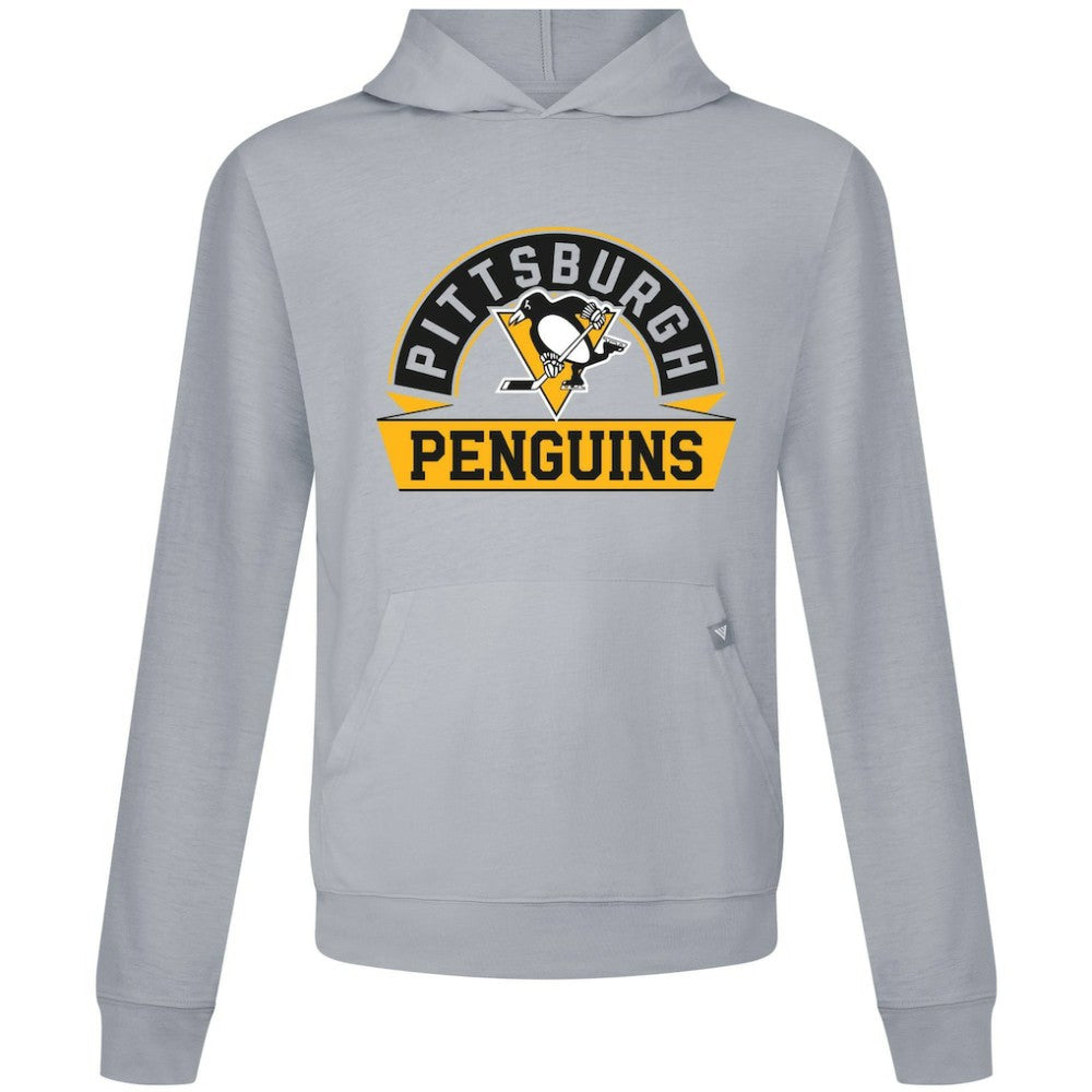 Pittsburgh Penguins Levelwear Relay Banner Arch Pullover Hoodie - Gray Hoodies