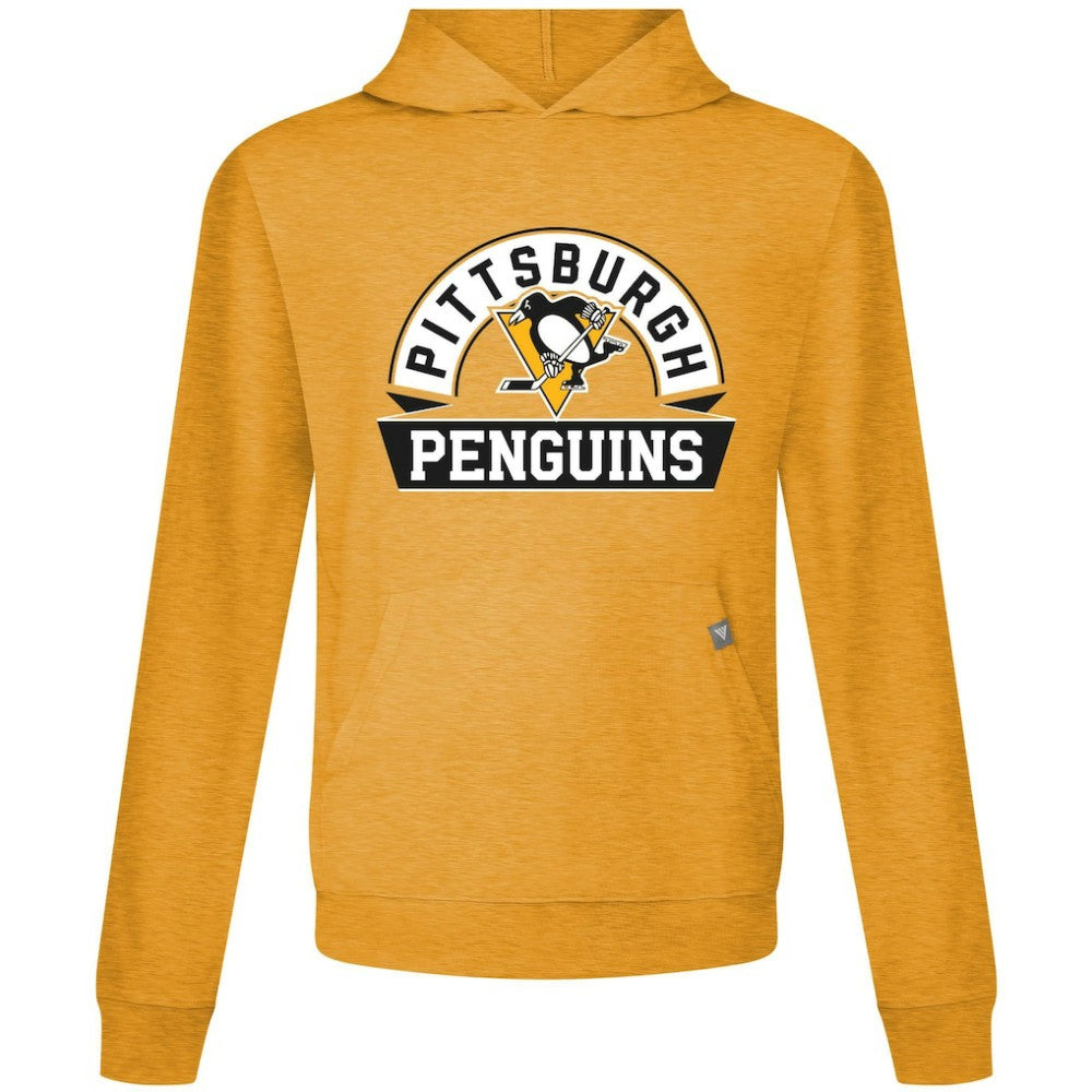 Pittsburgh Penguins Levelwear Relay Banner Arch Pullover Hoodie - Gold Hoodies