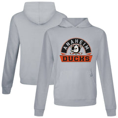 Anaheim Ducks Levelwear Relay Banner Arch Pullover Hoodie - Gray Hoodies