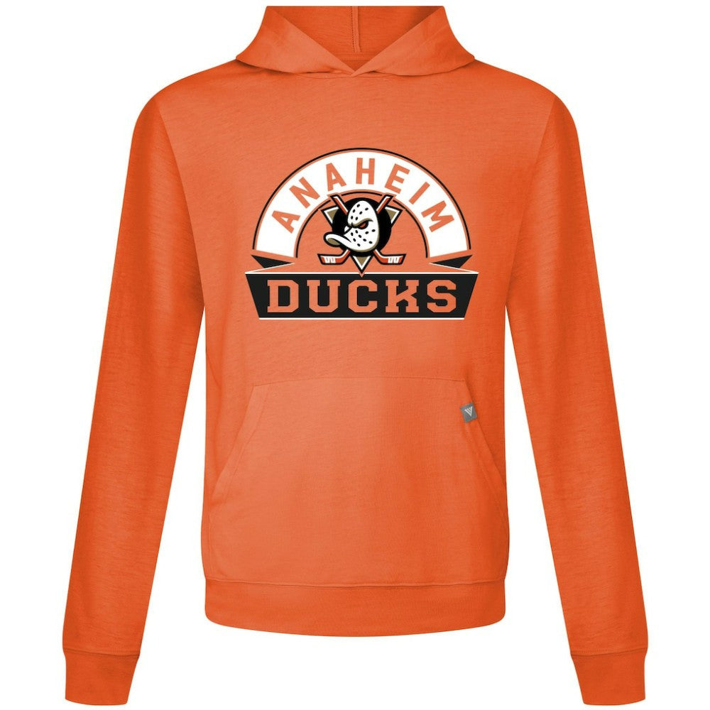 Anaheim Ducks Levelwear Relay Banner Arch Pullover Hoodie - Orange Hoodies