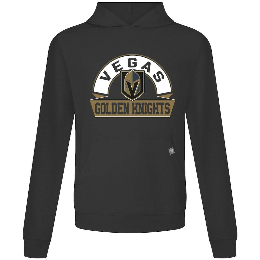 Vegas Golden Knights Levelwear Relay Banner Arch Pullover Hoodie - Black Hoodies