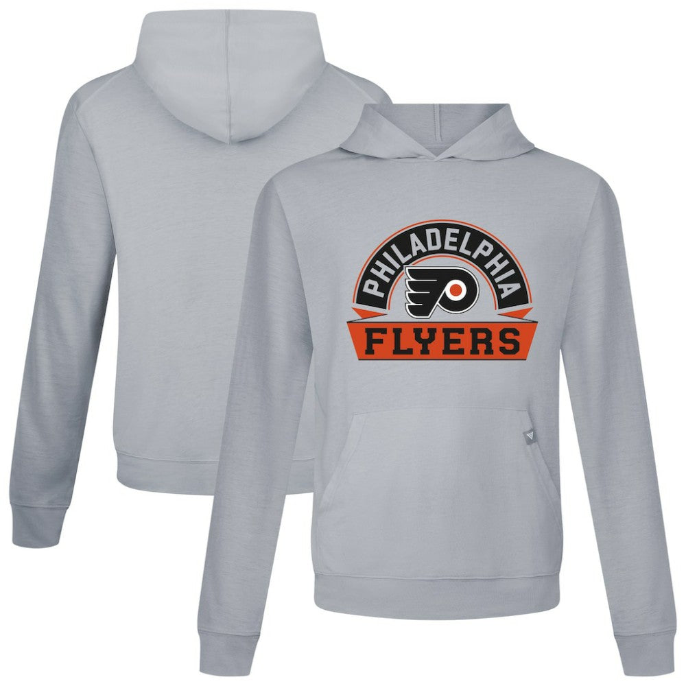 Philadelphia Flyers Levelwear Relay Banner Arch Pullover Hoodie - Gray Hoodies