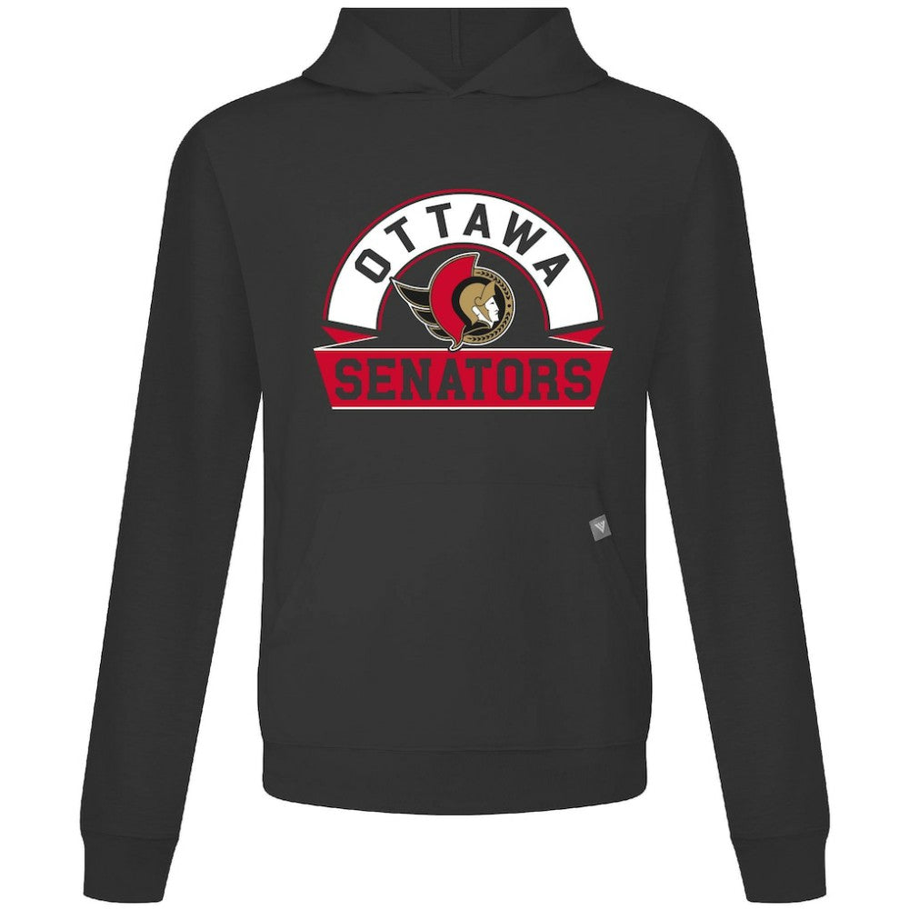 Ottawa Senators Levelwear Relay Banner Arch Pullover Hoodie - Black Hoodies