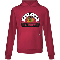 Chicago Blackhawks Levelwear Relay Banner Arch Pullover Hoodie - Red Hoodies
