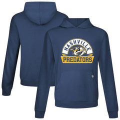 Nashville Predators Levelwear Relay Banner Arch Pullover Hoodie - Navy Hoodies