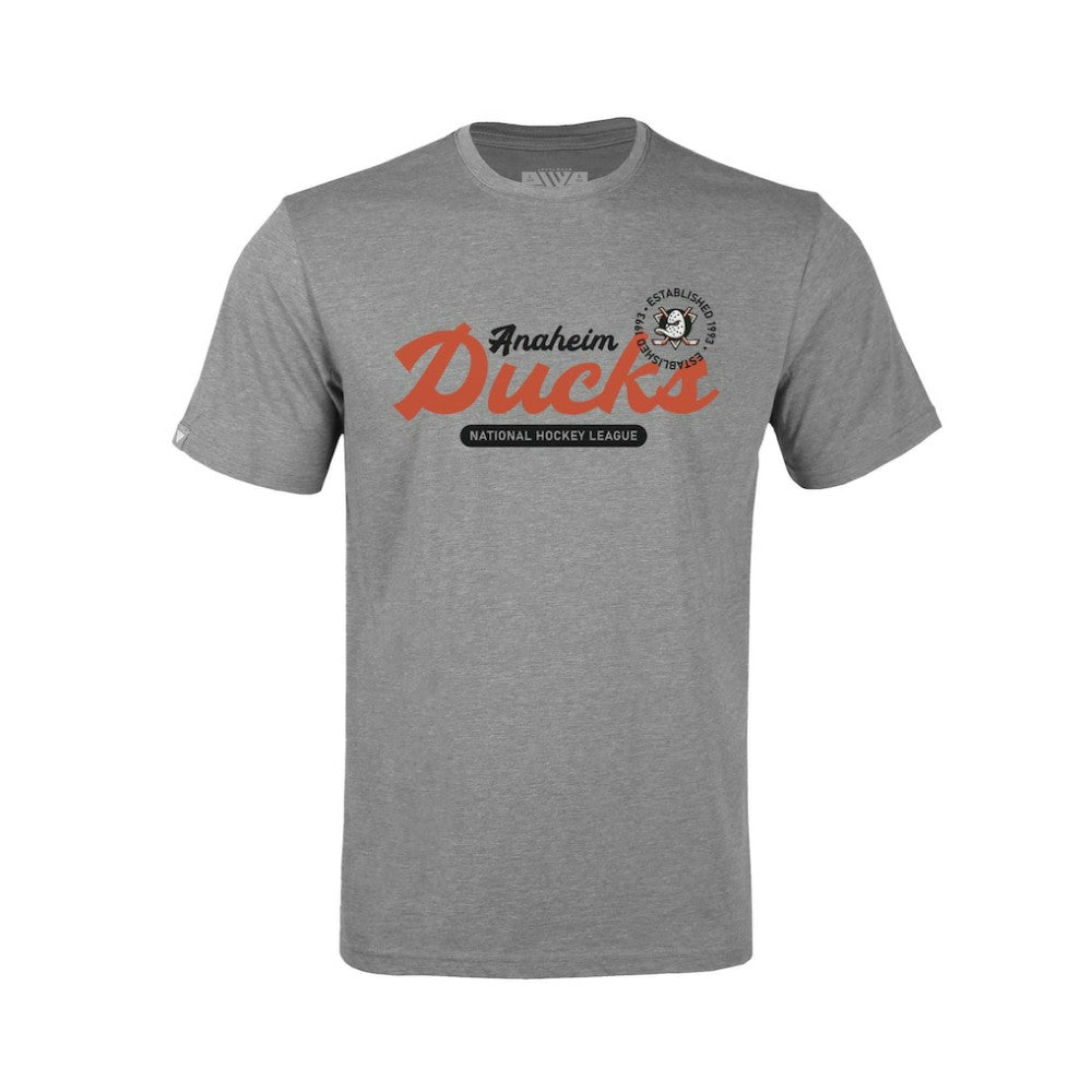 Anaheim Ducks Levelwear Youth Little Richmond Monument T-Shirt - Gray T-shirts